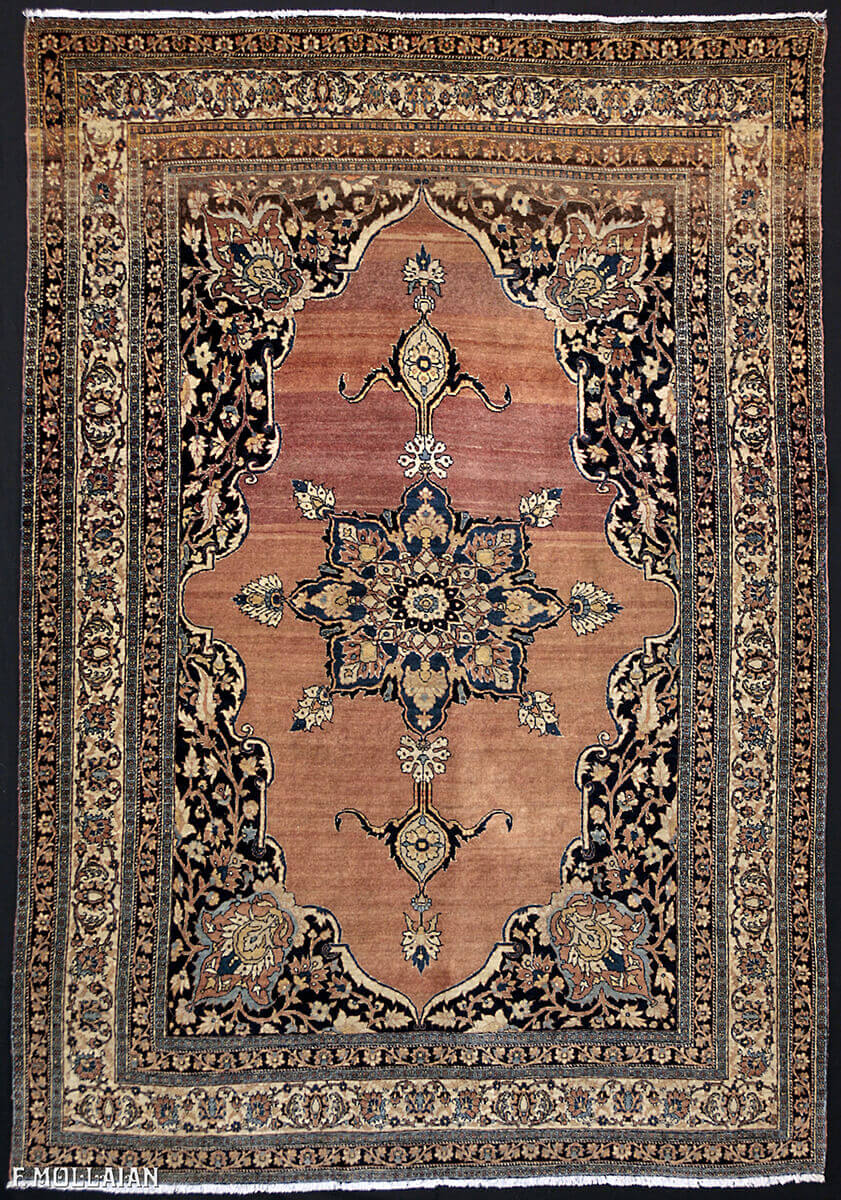 Tapis Persan Antique Tabriz Hadji djalili n°:82112557
